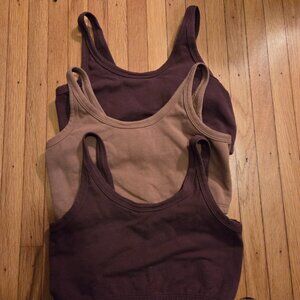 Thunderpants Organic Cotton Bras Earth Tones Lot of 3